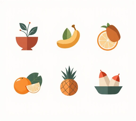 Abstract icons representing wellness, care, beauty, and health expertise
