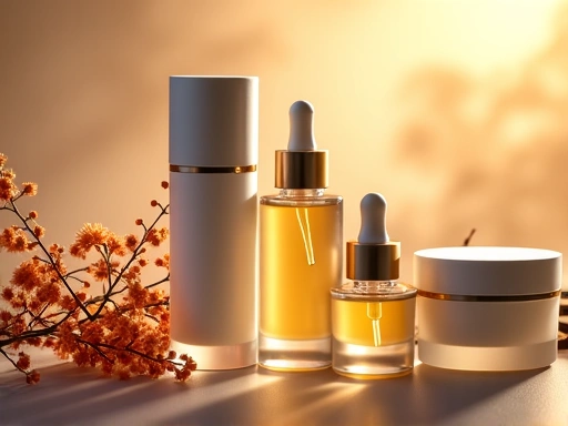 Anti-aging skincare products including serums, creams and collagen supplements