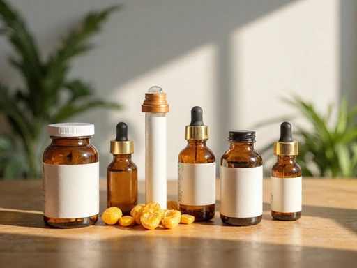 Daily support vitamins collection showing various vitamin bottles